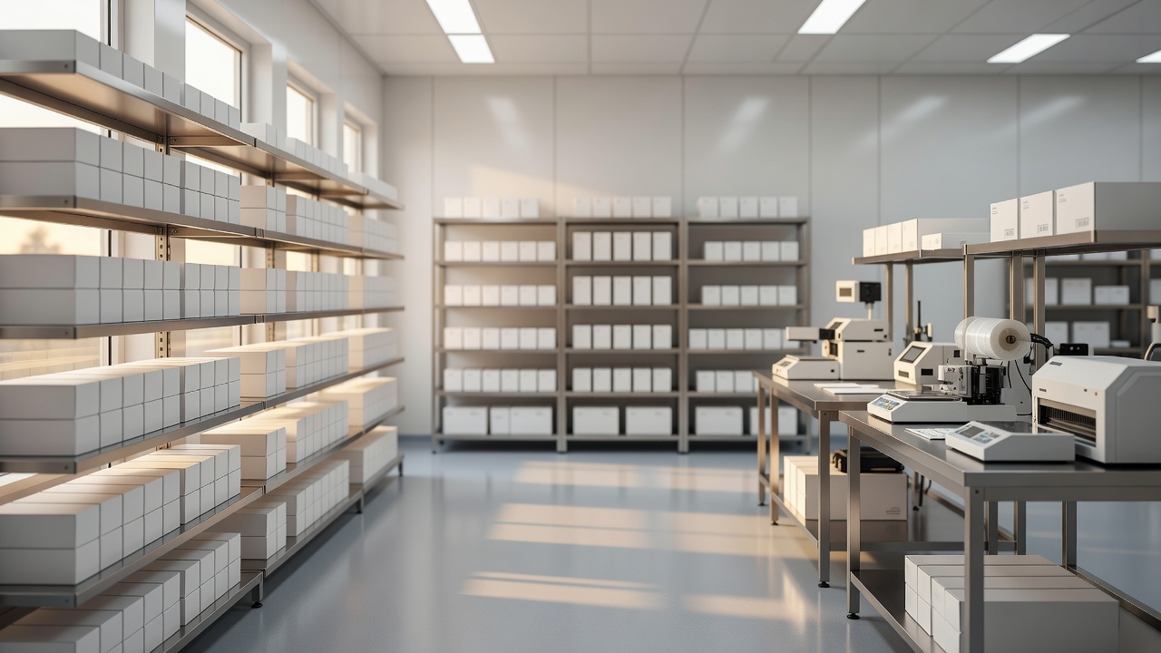 SinoPep storage and packaging room